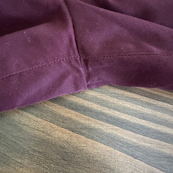 Men's Express Photographer Pants 34x32 Burgundy Twill 5-Pocket Button Closure - Picture 9 of 9